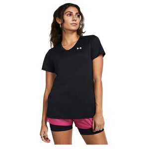 Under Armour Women's Black Loose Fit Heat Gear V-Neck Short Sleeve T-Shirt Large